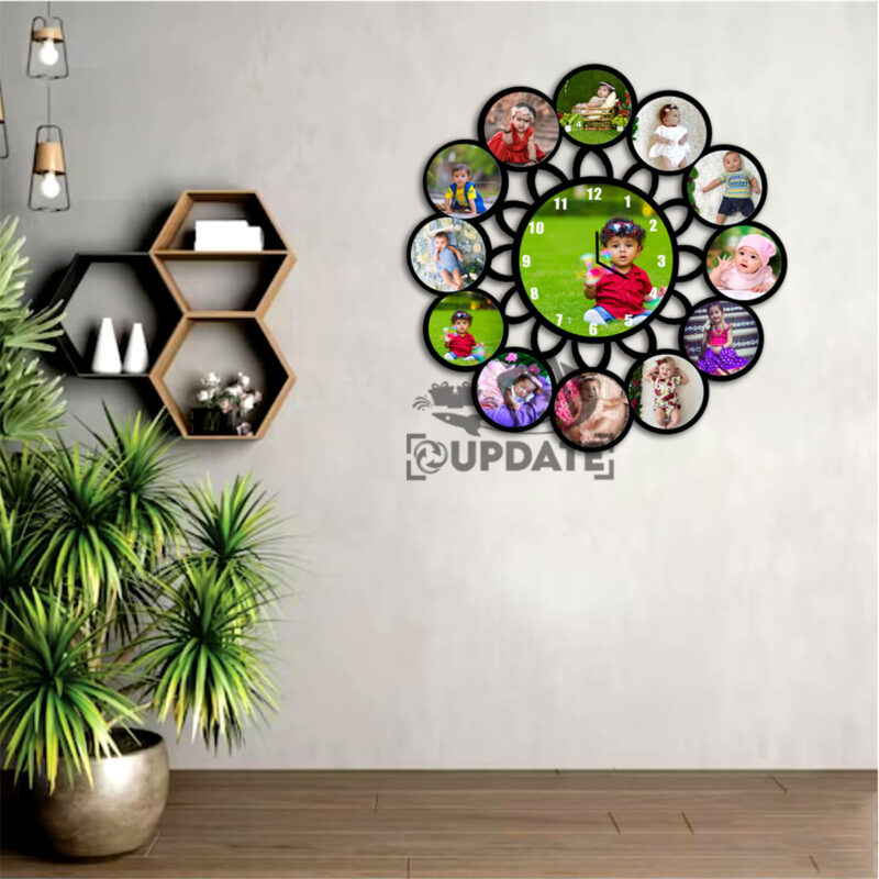 WC013 mdf sublimation wall clock with round shape - Image 4